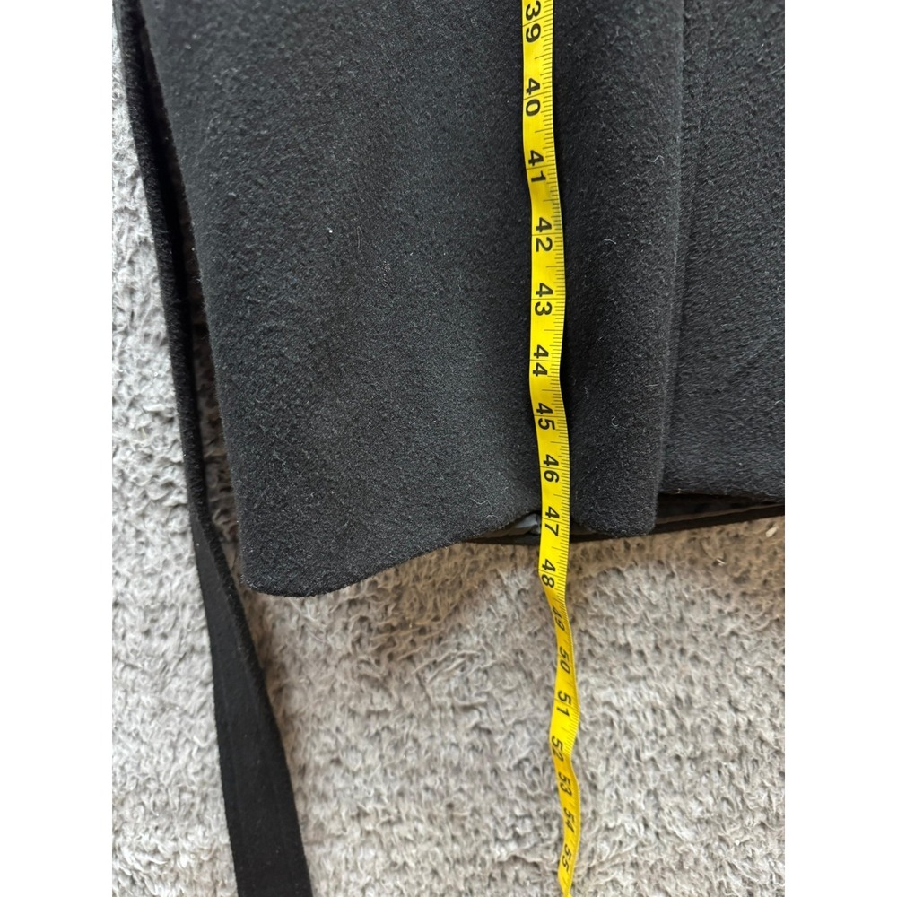 The Frankie Shop Double-Breasted Belted Trench Coat Black Womens Size L/XL - Picture 12 of 16